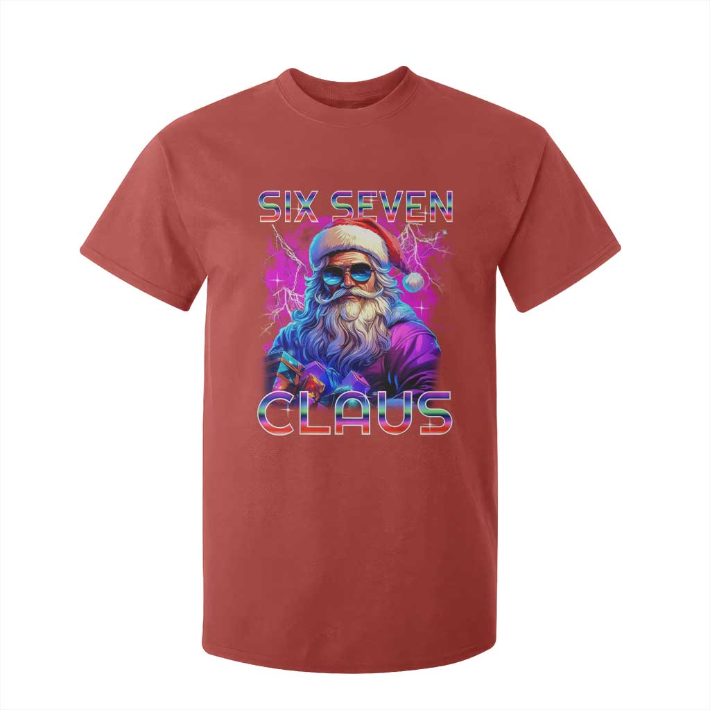 Funny Six Seven Claus T Shirt For Kid 67 Christmas Santa Meme Gen Alpha TS11 Red Print Your Wear