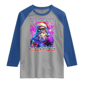 Funny Six Seven Claus Raglan Shirt 67 Christmas Santa Meme Gen Alpha TS11 Sport Gray Royal Print Your Wear