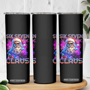 Funny Six Seven Claus Skinny Tumbler 67 Christmas Santa Meme Gen Alpha TS11 Print Your Wear
