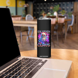 Funny Six Seven Claus Skinny Tumbler 67 Christmas Santa Meme Gen Alpha TS11 Print Your Wear