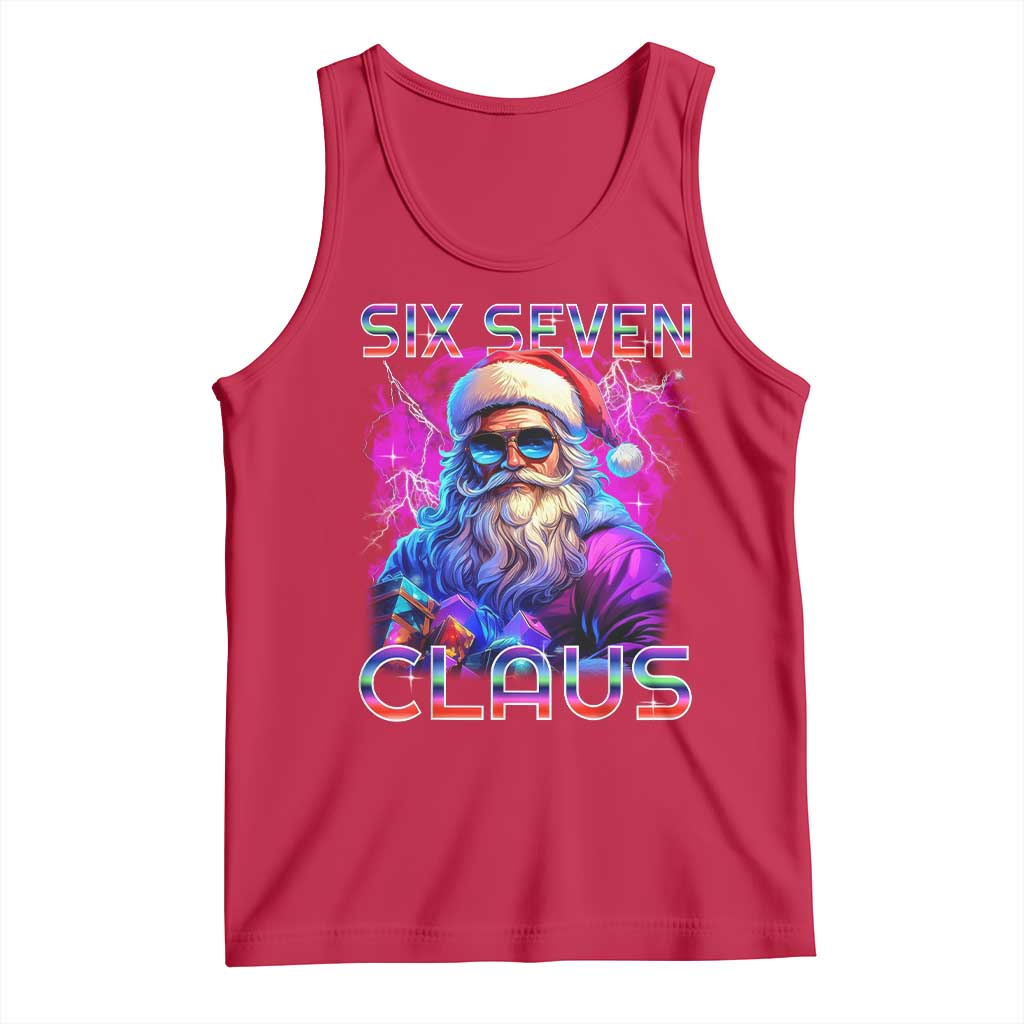 Funny Six Seven Claus Tank Top 67 Christmas Santa Meme Gen Alpha TS11 Red Print Your Wear