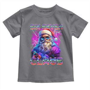 Funny Six Seven Claus Toddler T Shirt 67 Christmas Santa Meme Gen Alpha TS11 Charcoal Print Your Wear