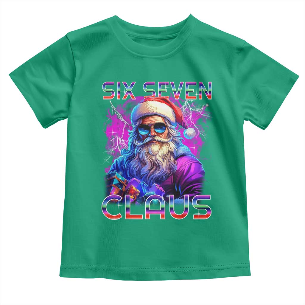 Funny Six Seven Claus Toddler T Shirt 67 Christmas Santa Meme Gen Alpha TS11 Irish Green Print Your Wear