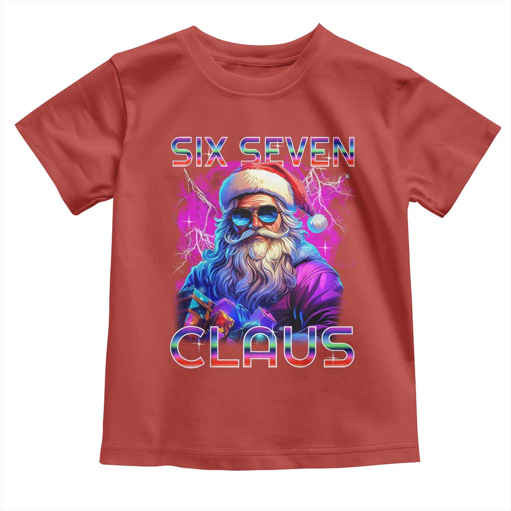 Funny Six Seven Claus Toddler T Shirt 67 Christmas Santa Meme Gen Alpha TS11 Red Print Your Wear