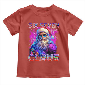 Funny Six Seven Claus Toddler T Shirt 67 Christmas Santa Meme Gen Alpha TS11 Red Print Your Wear