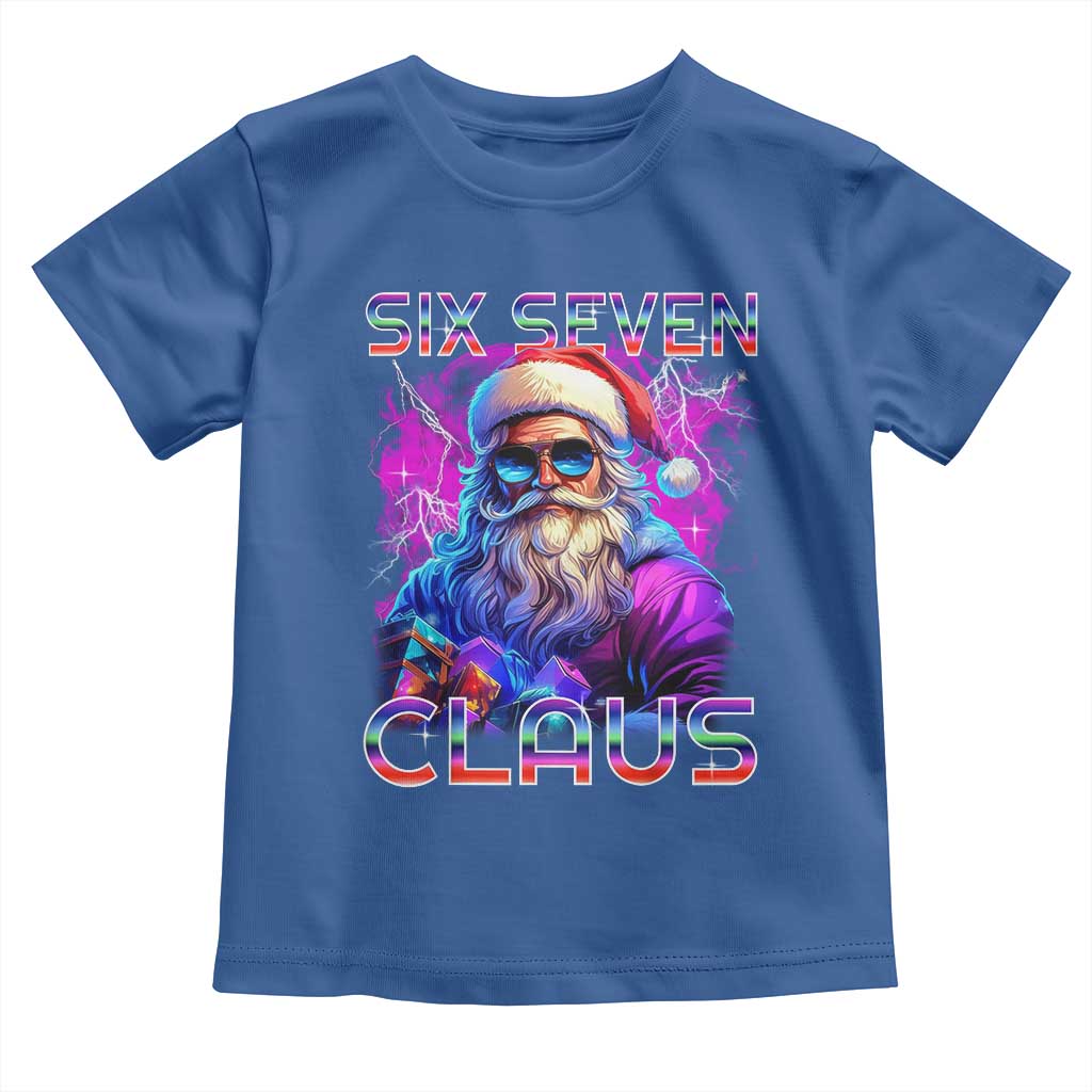 Funny Six Seven Claus Toddler T Shirt 67 Christmas Santa Meme Gen Alpha TS11 Royal Blue Print Your Wear