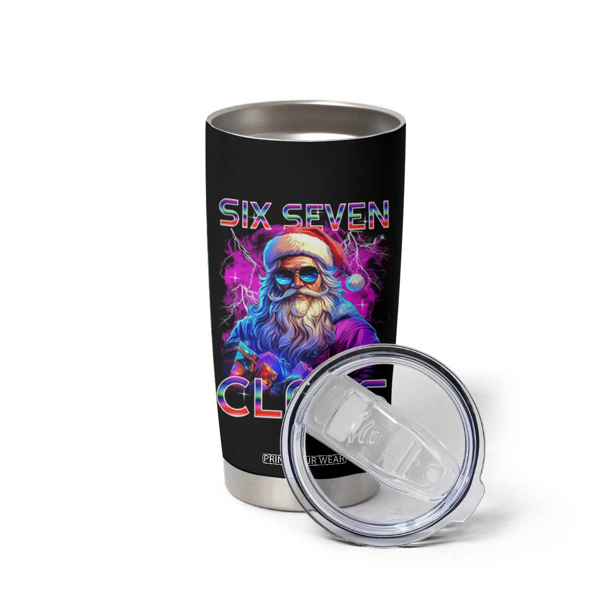 Funny Six Seven Claus Tumbler Cup 67 Christmas Santa Meme Gen Alpha TS11 Print Your Wear