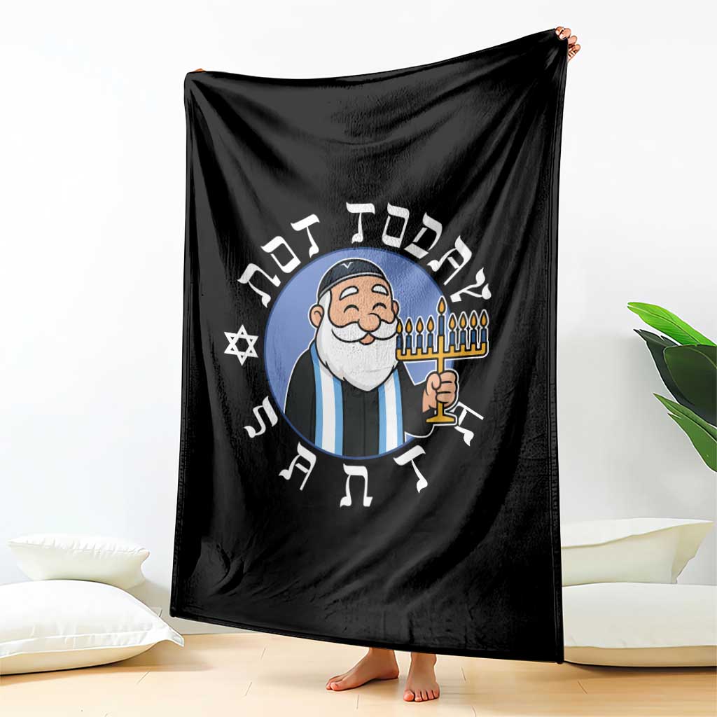 Funny Hanukkah Not Today Santa Throw Blanket Jewish Chanukah Chrismukkah TS11 Print Your Wear