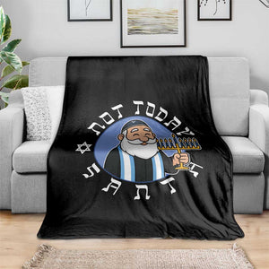 Funny Hanukkah Not Today Santa Throw Blanket Jewish Chanukah Chrismukkah TS11 Print Your Wear