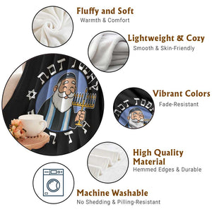 Funny Hanukkah Not Today Santa Throw Blanket Jewish Chanukah Chrismukkah TS11 Print Your Wear