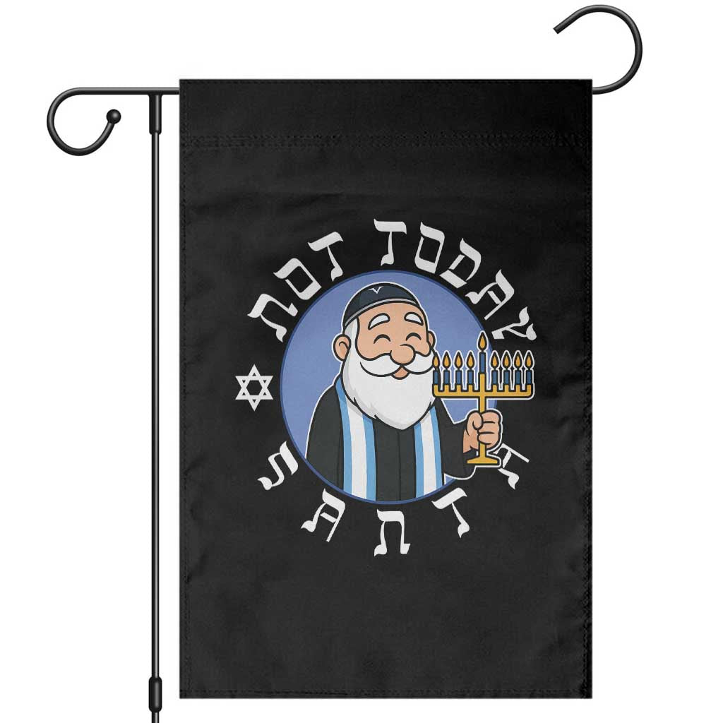 Funny Hanukkah Not Today Santa Garden Flag Jewish Chanukah Chrismukkah TS11 Black Print Your Wear