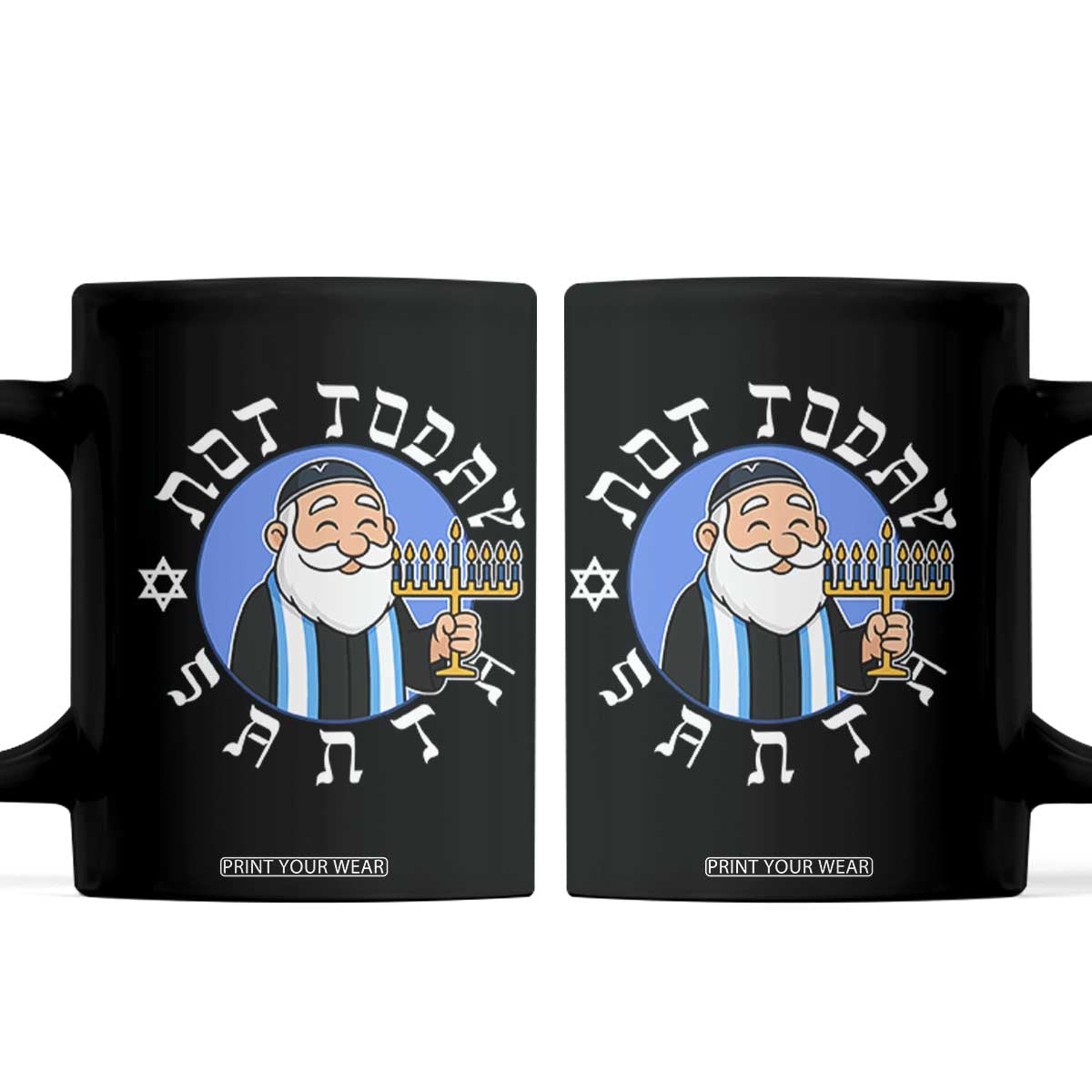 Funny Hanukkah Not Today Santa Coffee Mug Jewish Chanukah Chrismukkah TS11 Black Print Your Wear