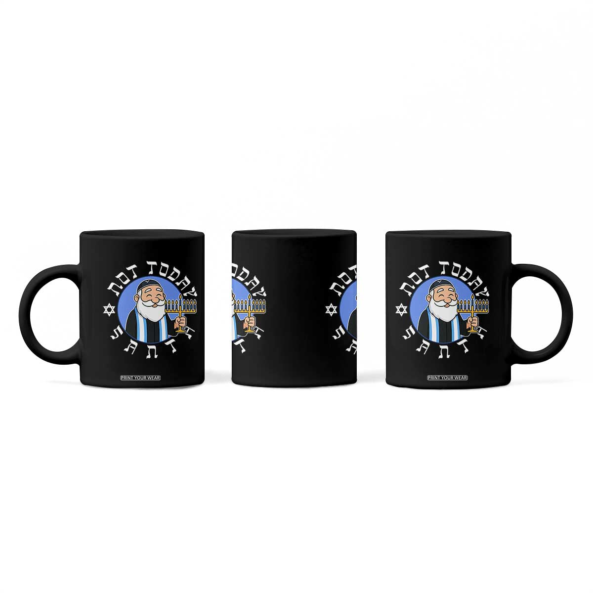 Funny Hanukkah Not Today Santa Coffee Mug Jewish Chanukah Chrismukkah TS11 Print Your Wear