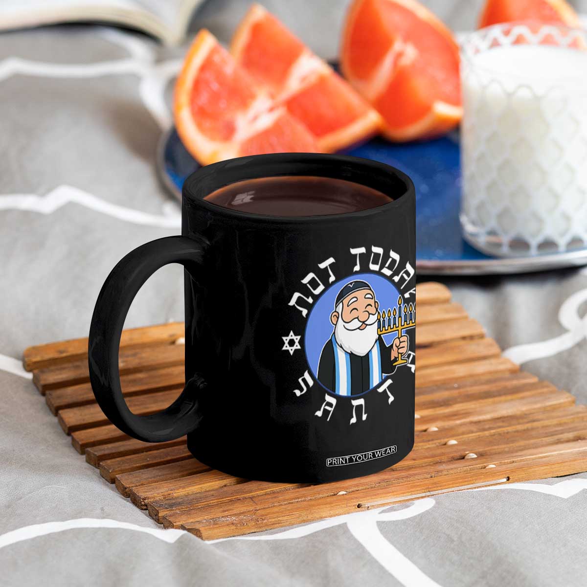 Funny Hanukkah Not Today Santa Coffee Mug Jewish Chanukah Chrismukkah TS11 Print Your Wear
