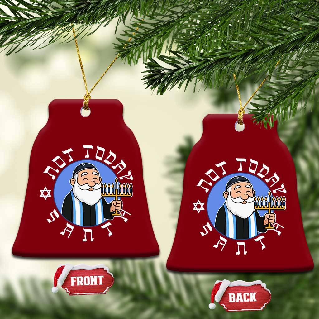 Funny Hanukkah Not Today Santa Ceramic Ornament Jewish Chanukah Chrismukkah TS11 Print Your Wear