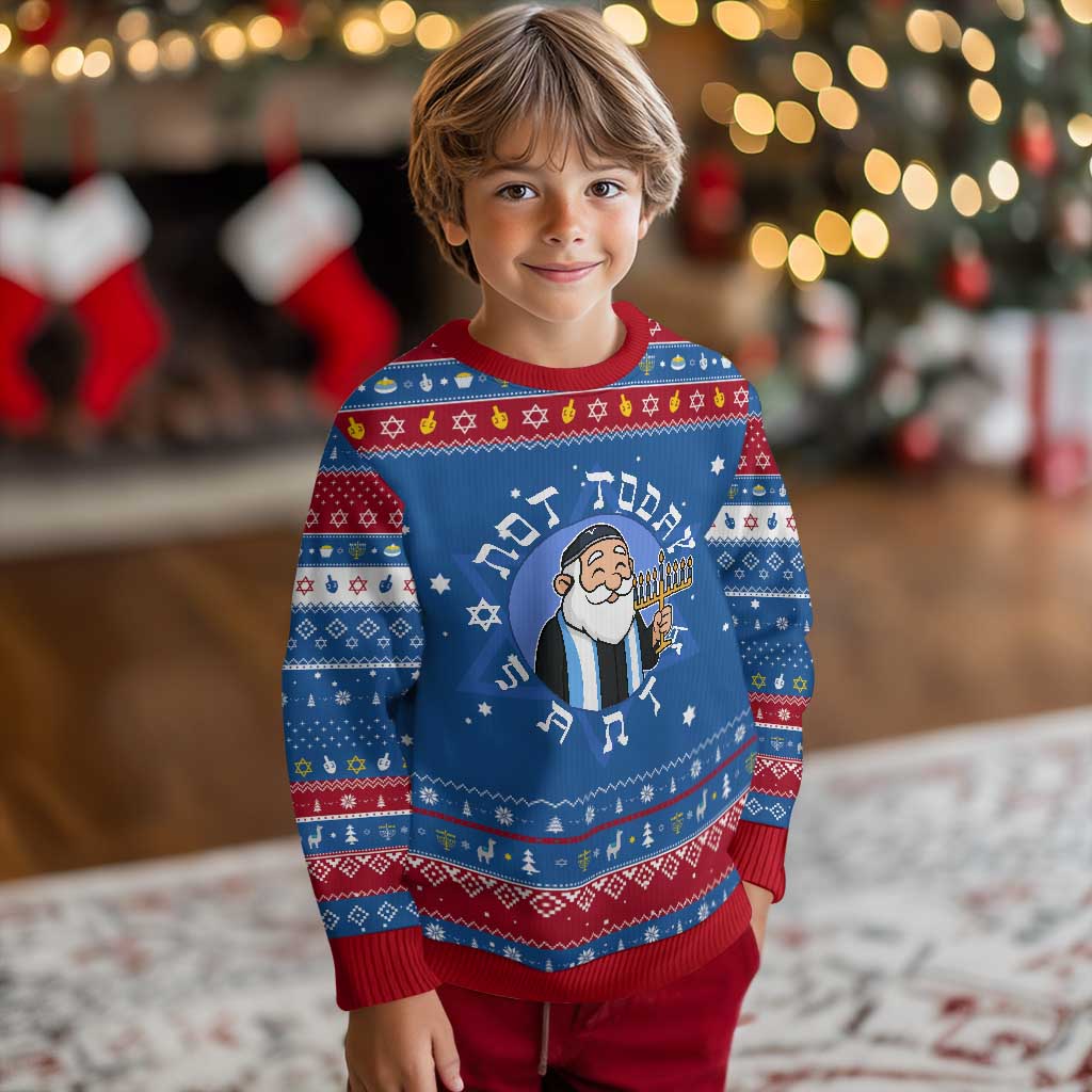 Funny Chanukah Not Today Santa Hanukkah Ugly Sweater Jewish Chanukah Chrismukkah TS11 Blue Red Print Your Wear