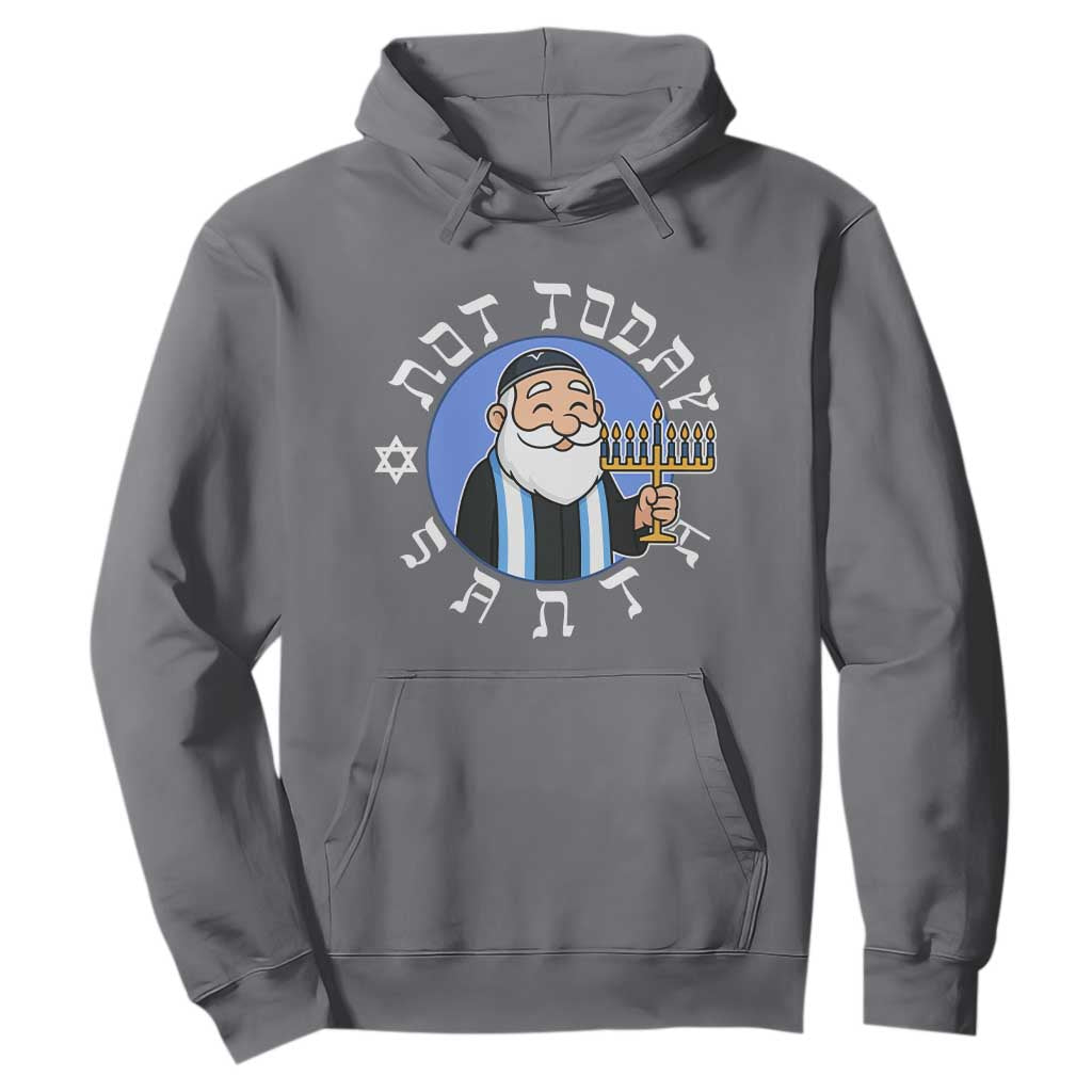 Funny Hanukkah Not Today Santa Hoodie Jewish Chanukah Chrismukkah TS11 Charcoal Print Your Wear