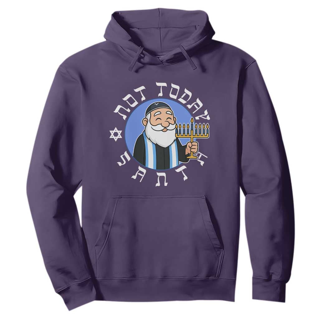 Funny Hanukkah Not Today Santa Hoodie Jewish Chanukah Chrismukkah TS11 Purple Print Your Wear
