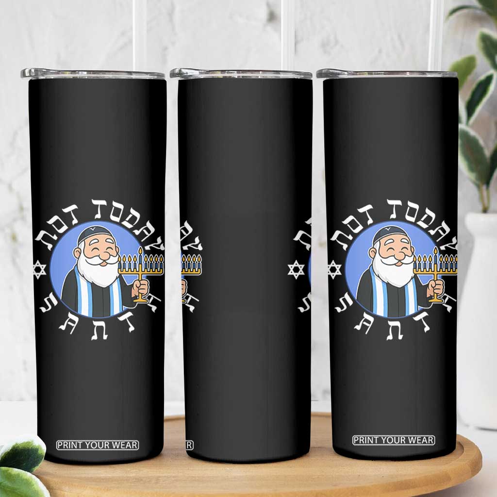 Funny Hanukkah Not Today Santa Skinny Tumbler Jewish Chanukah Chrismukkah TS11 Print Your Wear