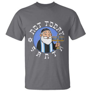 Funny Hanukkah Not Today Santa T Shirt Jewish Chanukah Chrismukkah TS11 Charcoal Print Your Wear