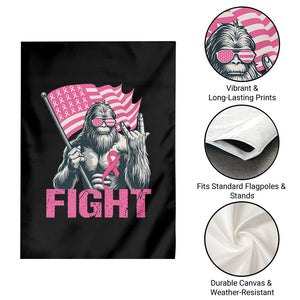 Funny Bigfoot Breast Cancer Awareness Garden Flag Fight Pink Ribbon TS11 Print Your Wear