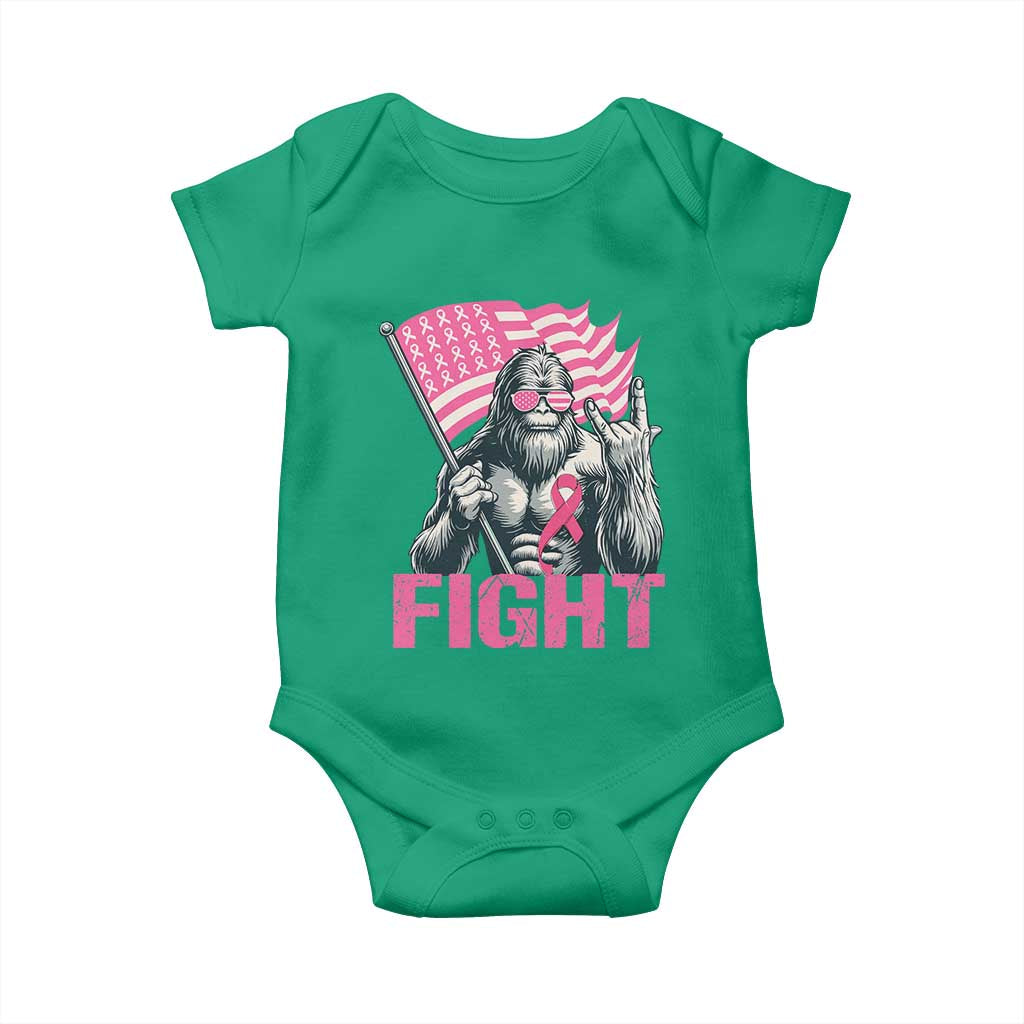 Funny Bigfoot Breast Cancer Awareness Baby Onesie Fight Pink Ribbon TS11 Irish Green Print Your Wear