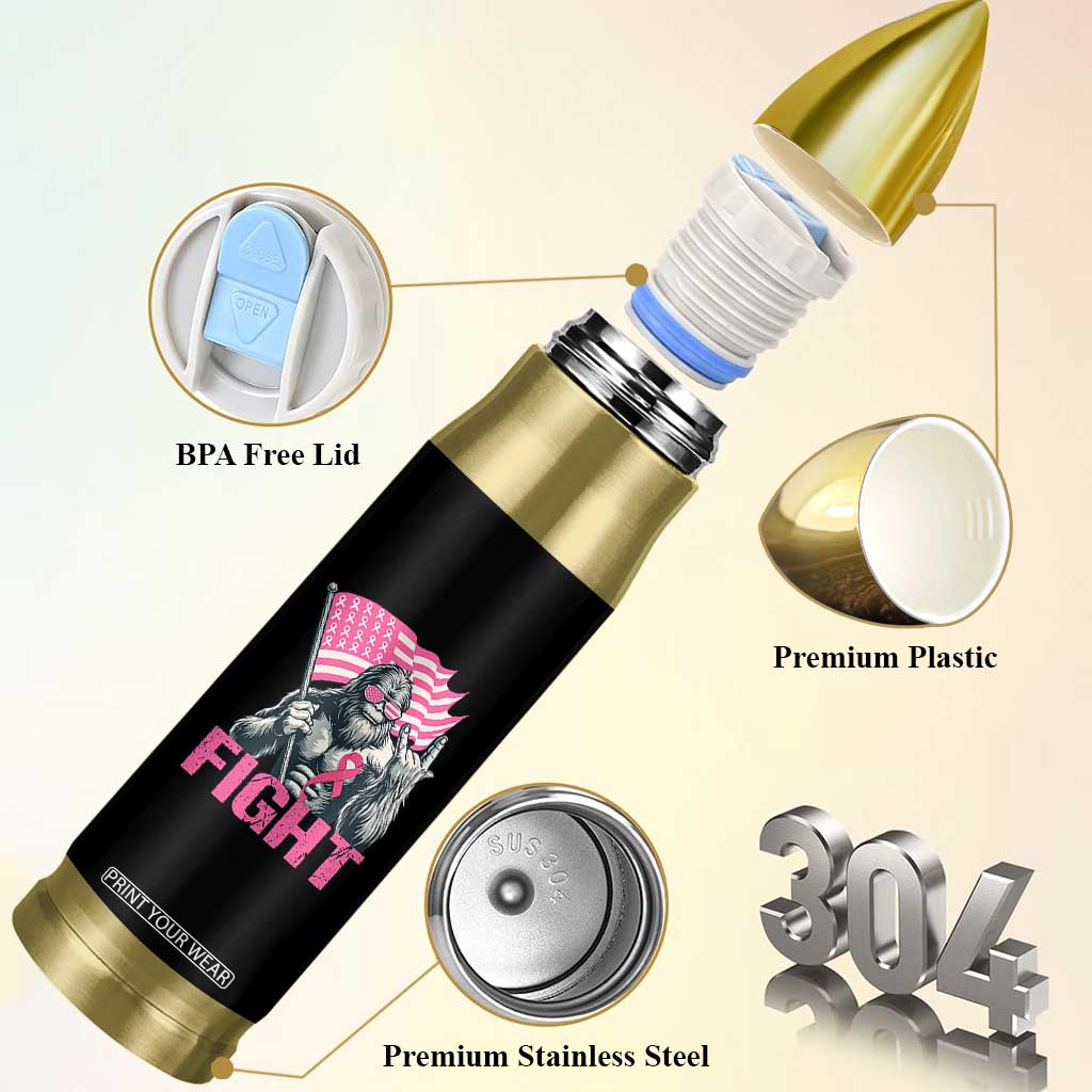 Funny Bigfoot Breast Cancer Awareness Bullet Tumbler Fight Pink Ribbon TS11 Print Your Wear