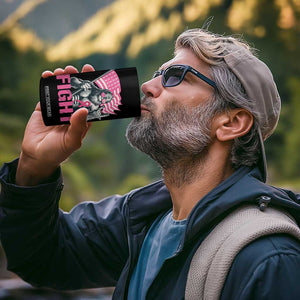 Funny Bigfoot Breast Cancer Awareness 4 in 1 Can Cooler Tumbler Fight Pink Ribbon TS11 Print Your Wear
