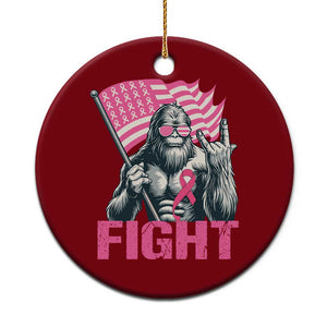 Funny Bigfoot Breast Cancer Awareness Ceramic Ornament Fight Pink Ribbon TS11 1pc Red Print Your Wear
