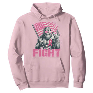 Funny Bigfoot Breast Cancer Awareness Hoodie Fight Pink Ribbon TS11 Light Pink Print Your Wear