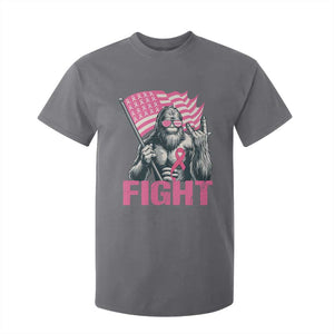 Funny Bigfoot Breast Cancer Awareness T Shirt For Kid Fight Pink Ribbon TS11 Charcoal Print Your Wear