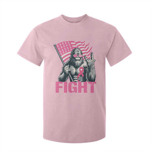 Funny Bigfoot Breast Cancer Awareness T Shirt For Kid Fight Pink Ribbon TS11 Light Pink Print Your Wear