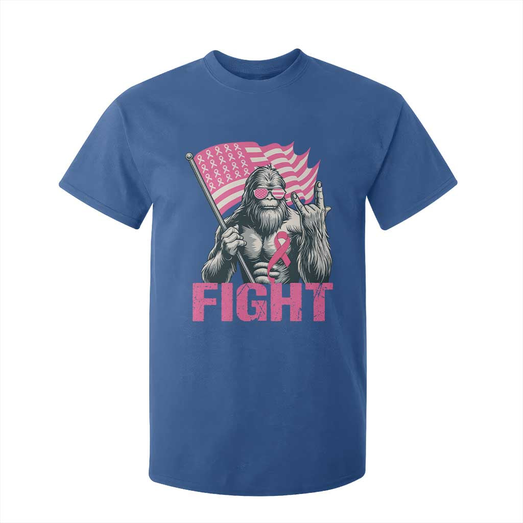 Funny Bigfoot Breast Cancer Awareness T Shirt For Kid Fight Pink Ribbon TS11 Royal Blue Print Your Wear