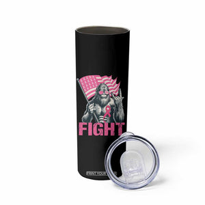 Funny Bigfoot Breast Cancer Awareness Skinny Tumbler Fight Pink Ribbon TS11 Print Your Wear