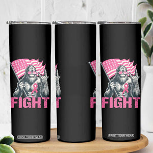 Funny Bigfoot Breast Cancer Awareness Skinny Tumbler Fight Pink Ribbon TS11 Print Your Wear