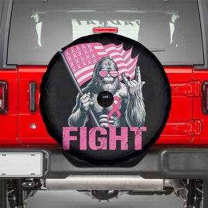 Funny Bigfoot Breast Cancer Awareness Spare Tire Cover Fight Pink Ribbon TS11 Black Print Your Wear