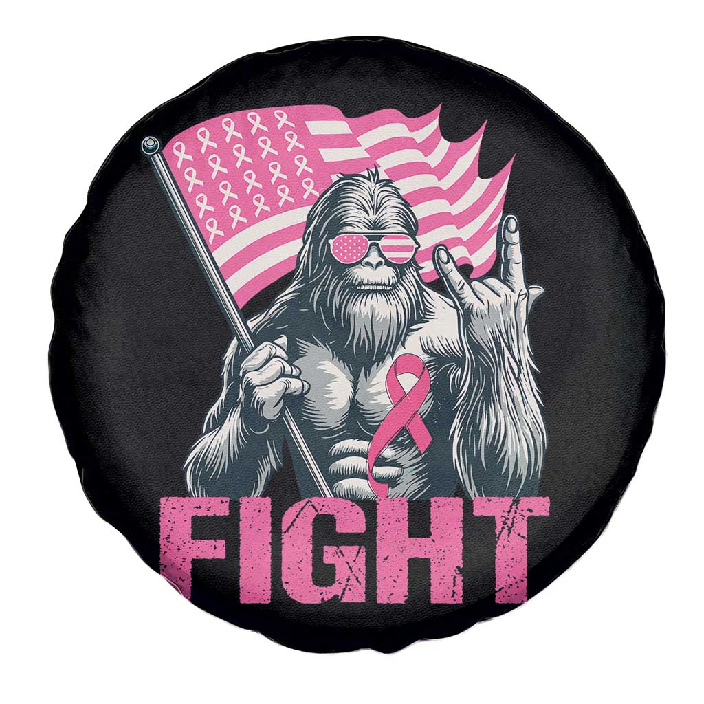 Funny Bigfoot Breast Cancer Awareness Spare Tire Cover Fight Pink Ribbon TS11 Print Your Wear