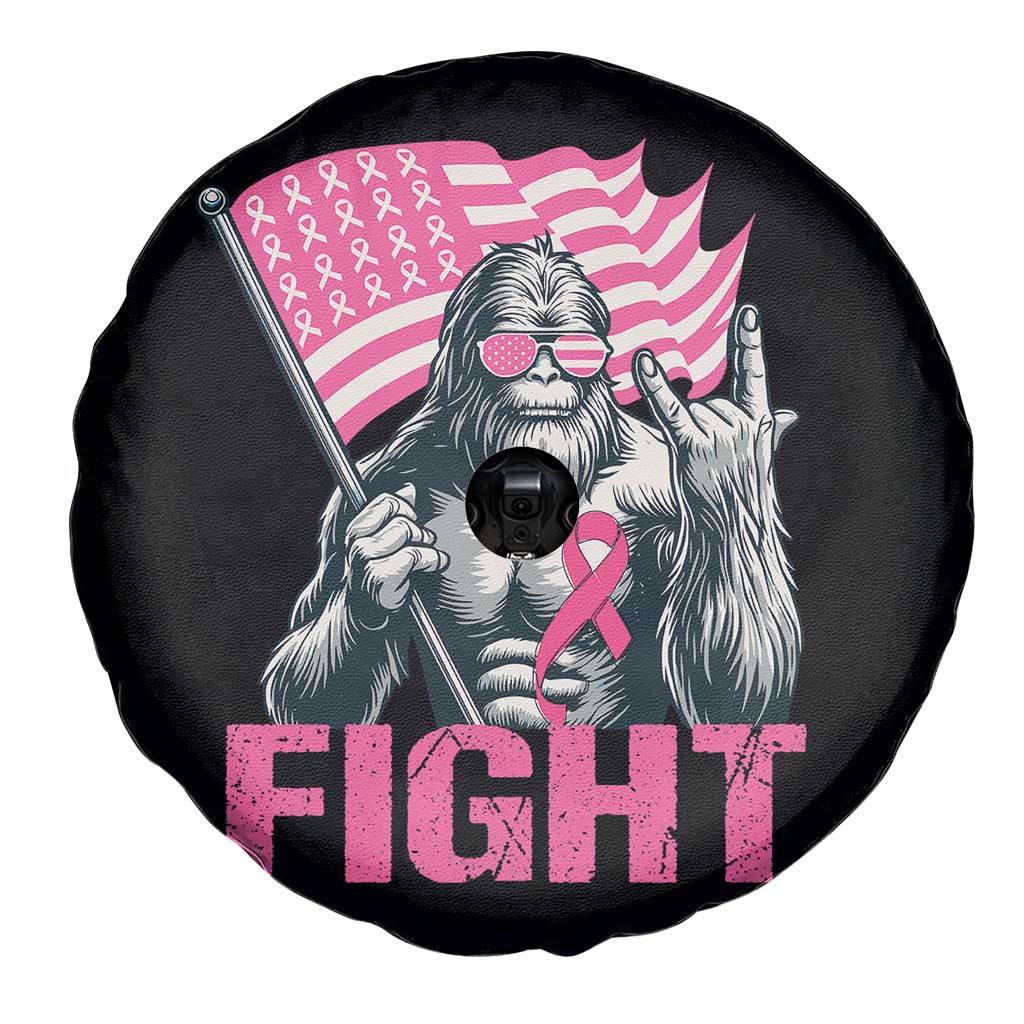 Funny Bigfoot Breast Cancer Awareness Spare Tire Cover Fight Pink Ribbon TS11 Print Your Wear