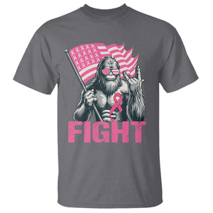 Funny Bigfoot Breast Cancer Awareness T Shirt Fight Pink Ribbon TS11 Charcoal Print Your Wear