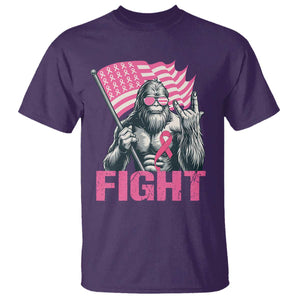 Funny Bigfoot Breast Cancer Awareness T Shirt Fight Pink Ribbon TS11 Purple Print Your Wear