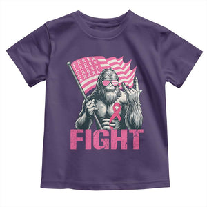 Funny Bigfoot Breast Cancer Awareness Toddler T Shirt Fight Pink Ribbon TS11 Purple Print Your Wear