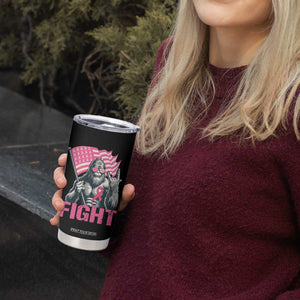Funny Bigfoot Breast Cancer Awareness Tumbler Cup Fight Pink Ribbon TS11 Print Your Wear