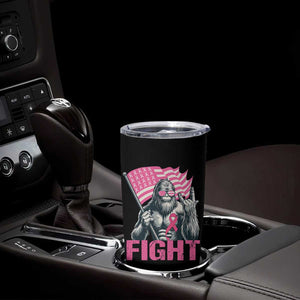 Funny Bigfoot Breast Cancer Awareness Tumbler Cup Fight Pink Ribbon TS11 Print Your Wear