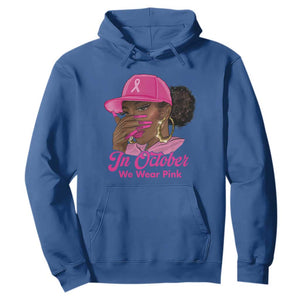 In October We Wear Pink Hoodie Black Women Breast Cancer Awareness TS11 Royal Blue Print Your Wear