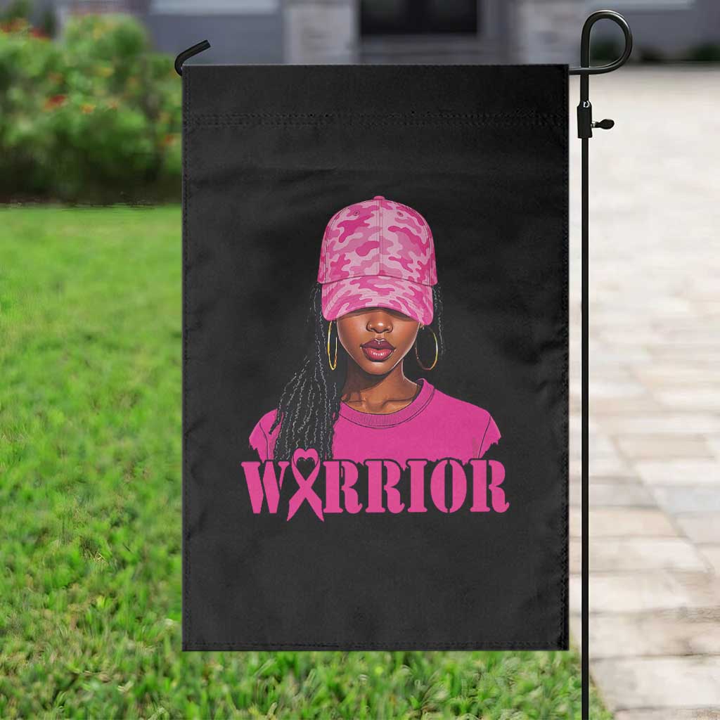 African American Warrior Breast Cancer Garden Flag Pink Ribbon TS11 Print Your Wear