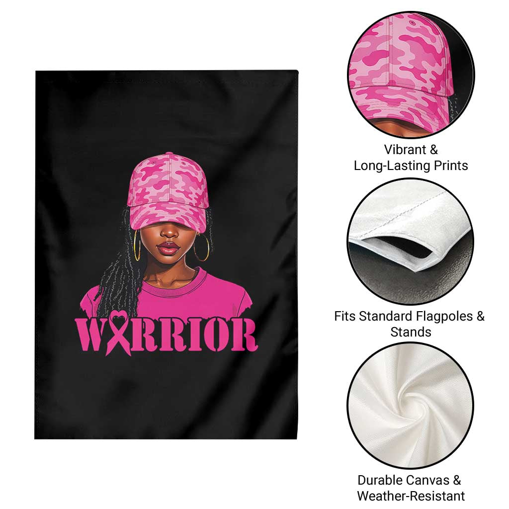 African American Warrior Breast Cancer Garden Flag Pink Ribbon TS11 Print Your Wear