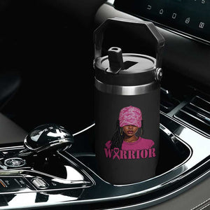 African American Warrior Breast Cancer Flip Straw Tumbler Pink Ribbon TS11 Print Your Wear