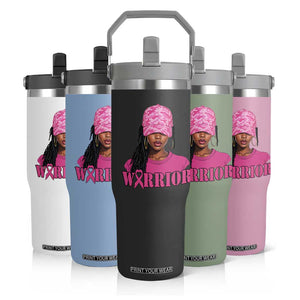 African American Warrior Breast Cancer Flip Straw Tumbler Pink Ribbon TS11 Print Your Wear