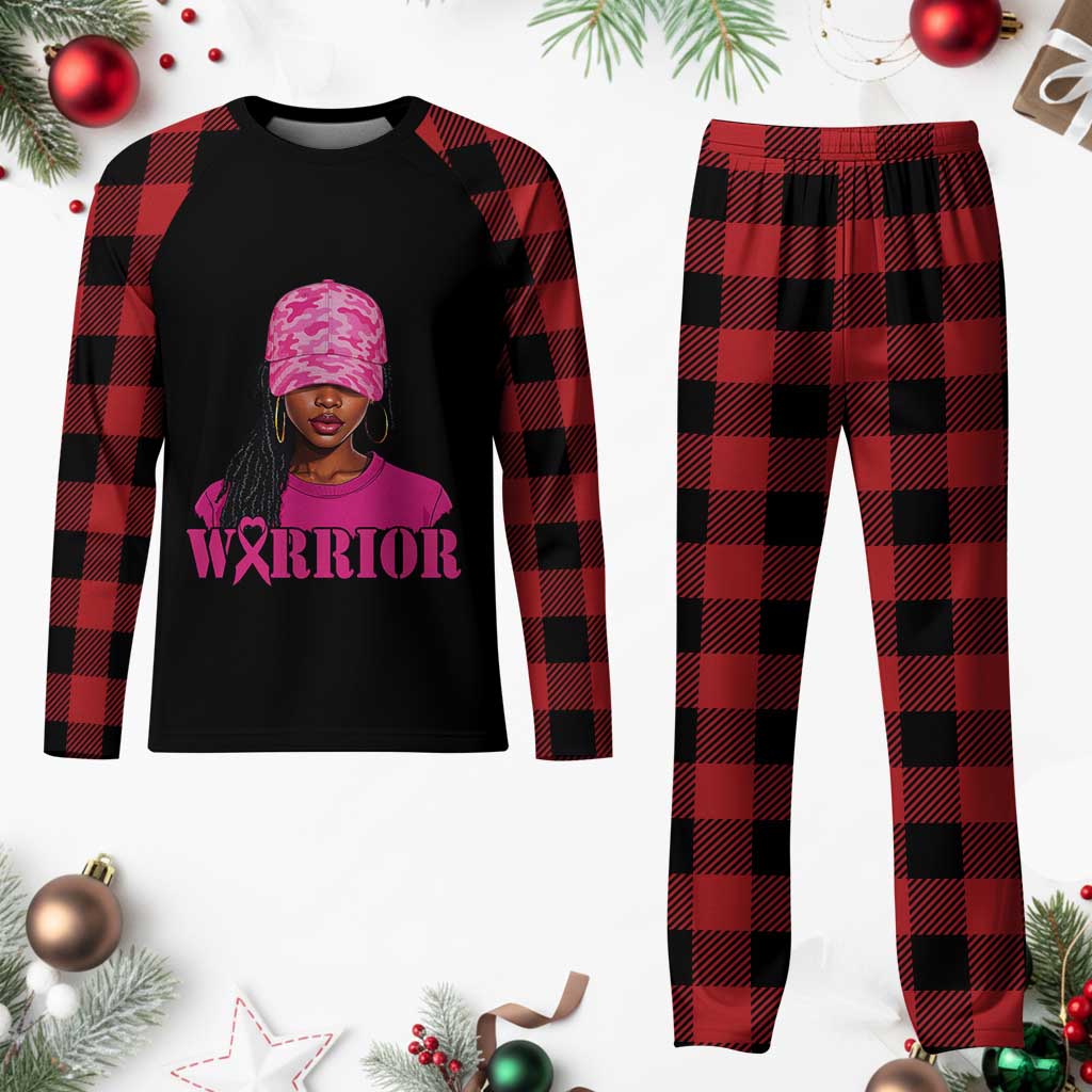African American Warrior Breast Cancer Plaid Pajama Set Pink Ribbon TS11 Buffalo Plaid Print Your Wear
