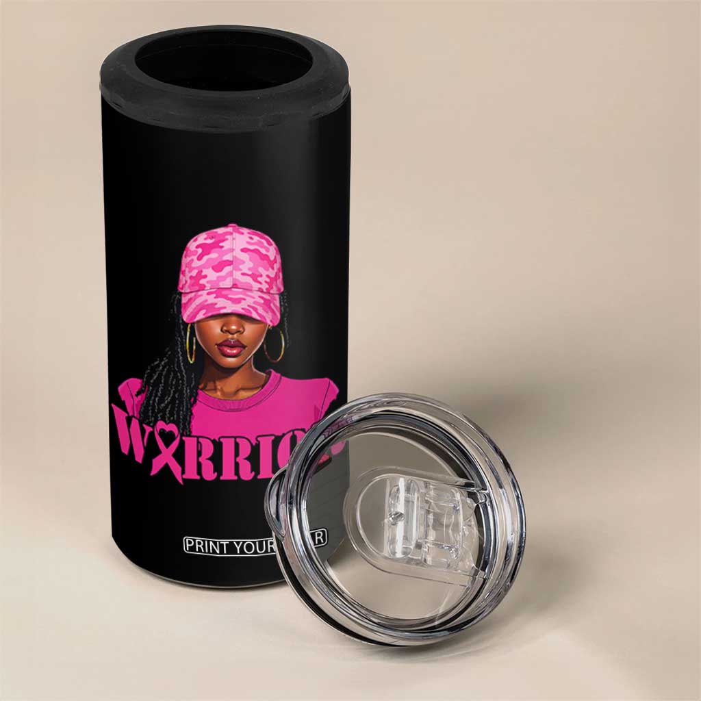 African American Warrior Breast Cancer 4 in 1 Can Cooler Tumbler Pink Ribbon TS11 Print Your Wear